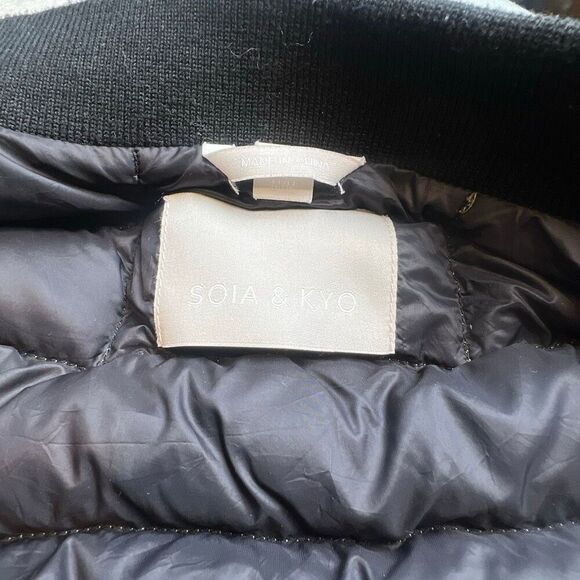 Soia & Kyo Lightweight Down Bomber Jacket Taupe Gray - Picture 8 of 14